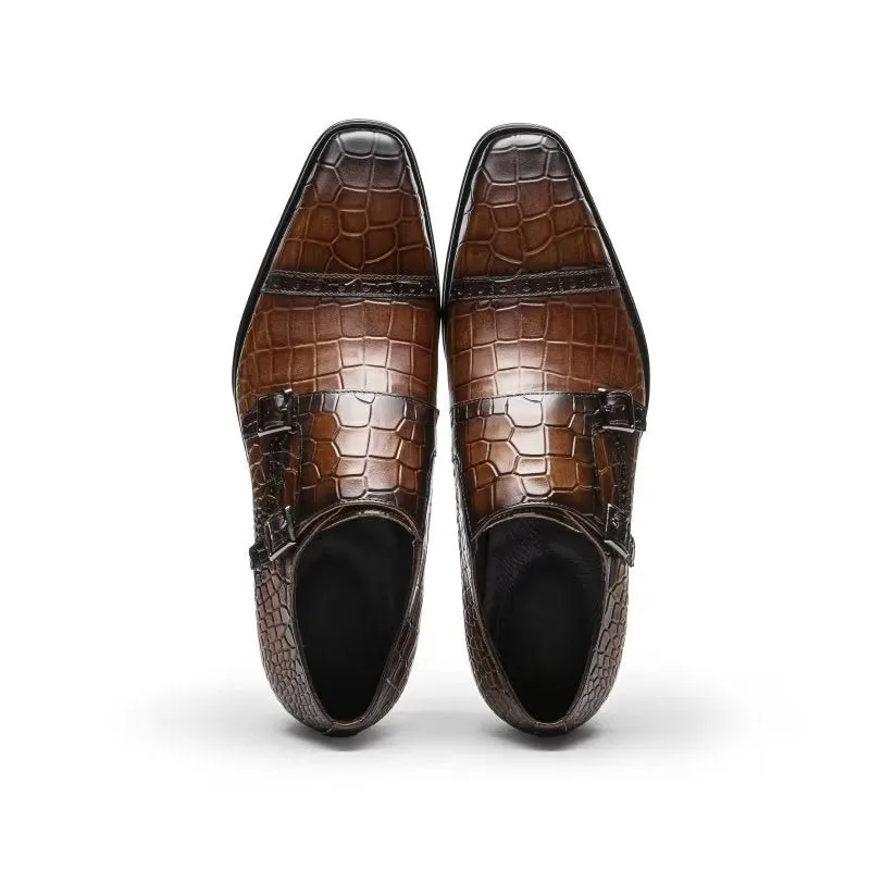 LeatherLux Monkstraps Dress Shoes