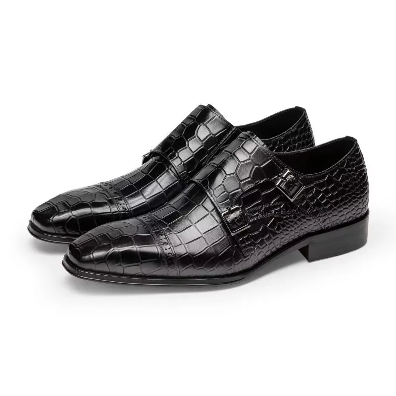 LeatherLux Monkstraps Dress Shoes