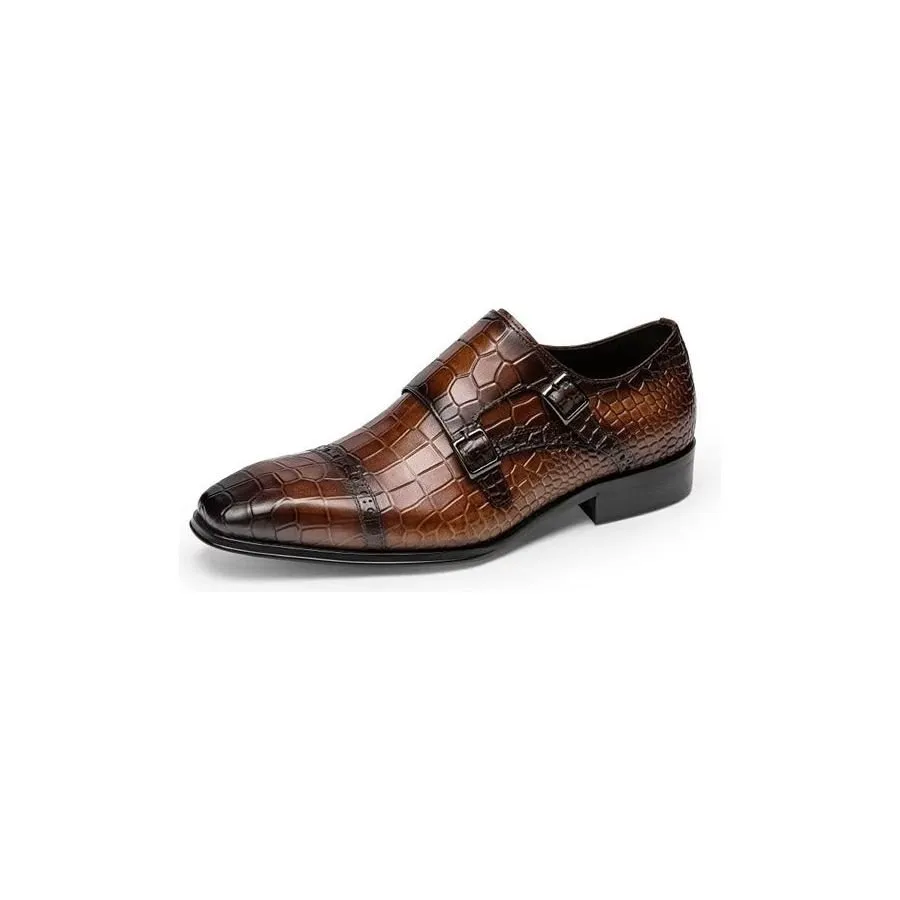 LeatherLux Monkstraps Dress Shoes