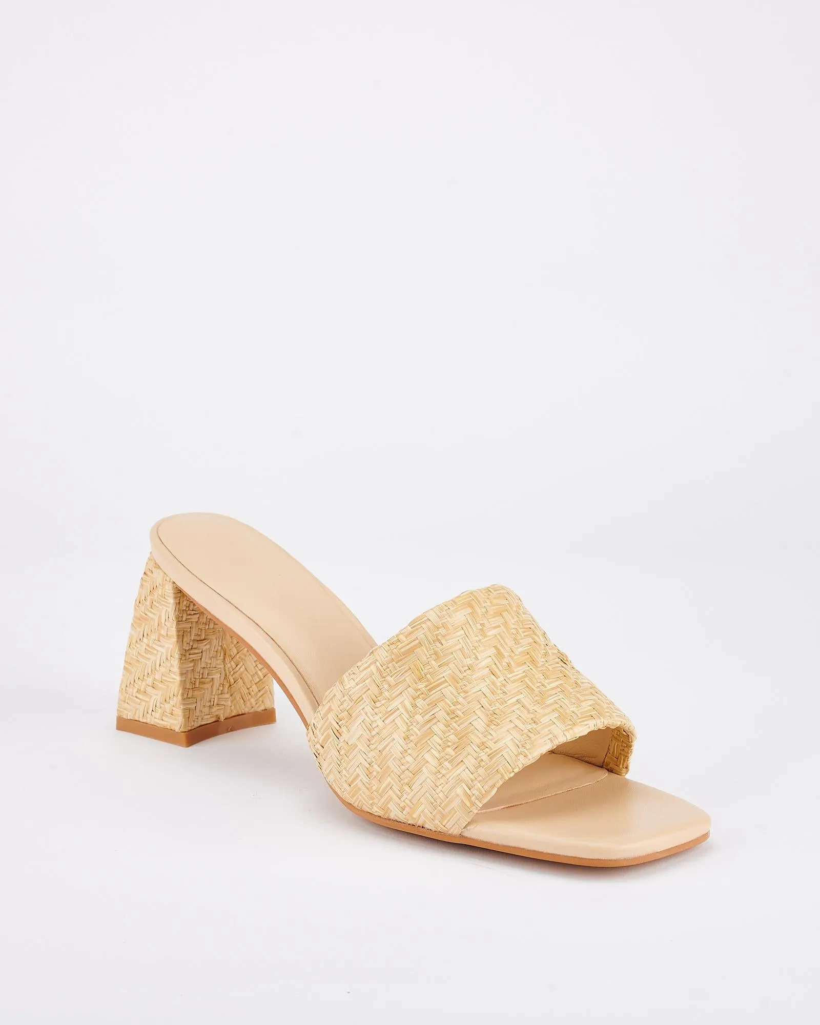 Lenny Mule Natural Raffia