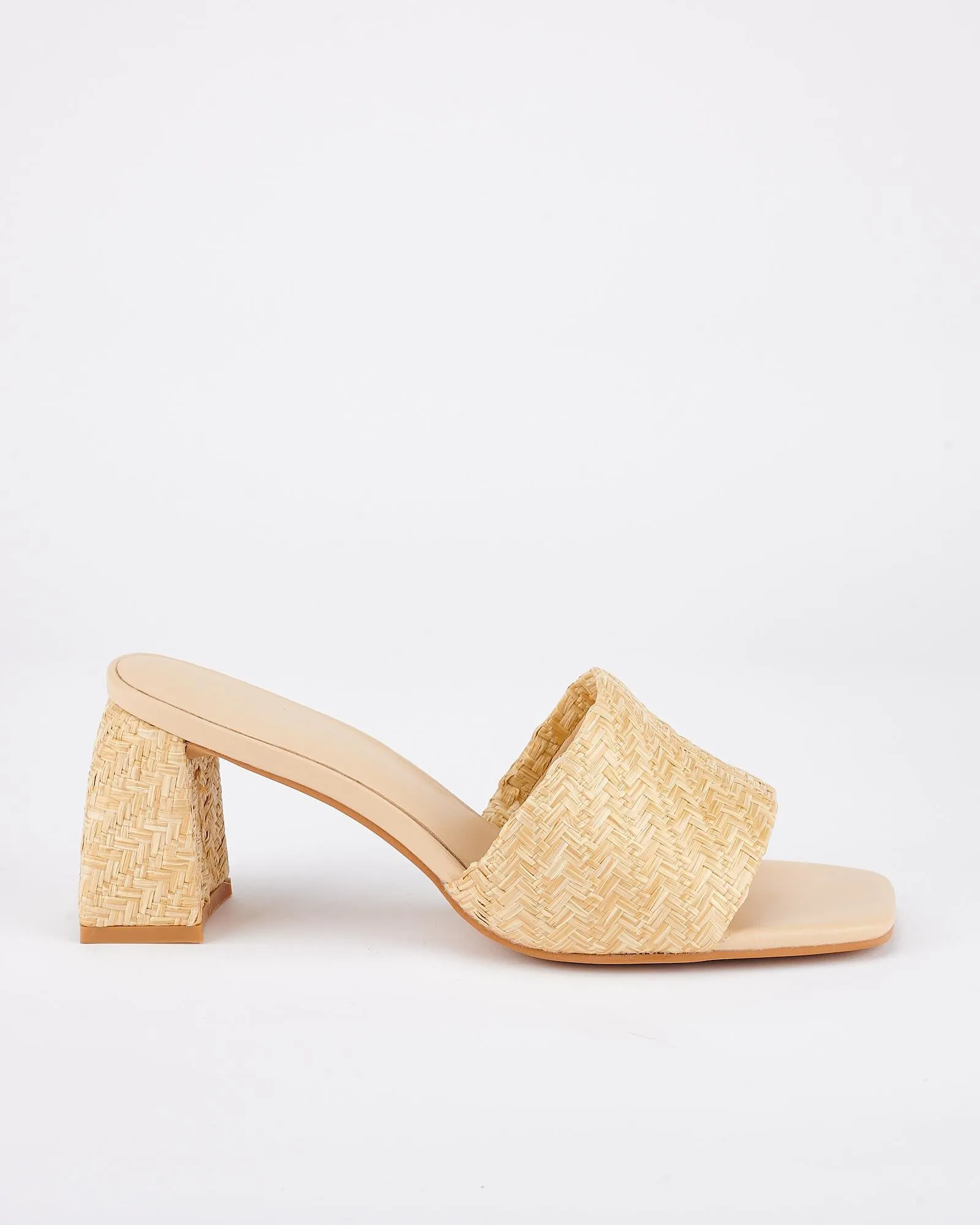 Lenny Mule Natural Raffia