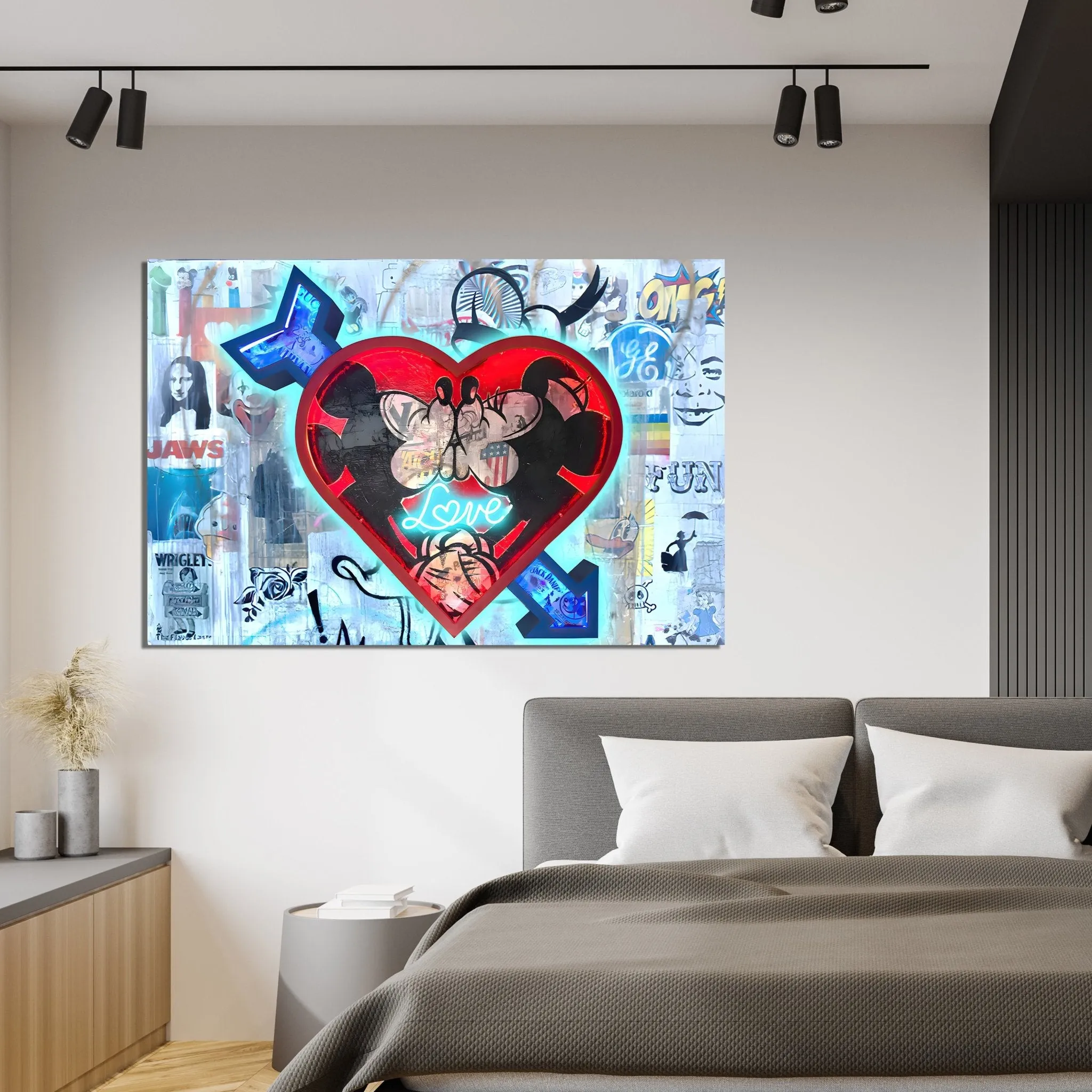 Love Cartoons Pop Art Canvas