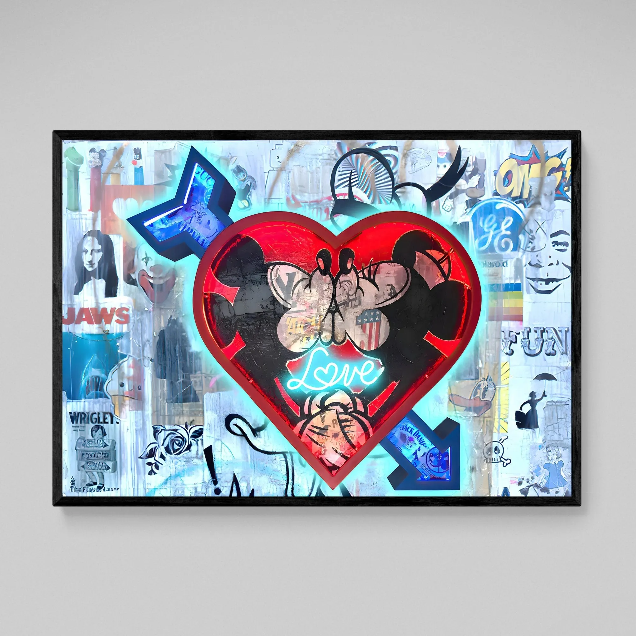 Love Cartoons Pop Art Canvas