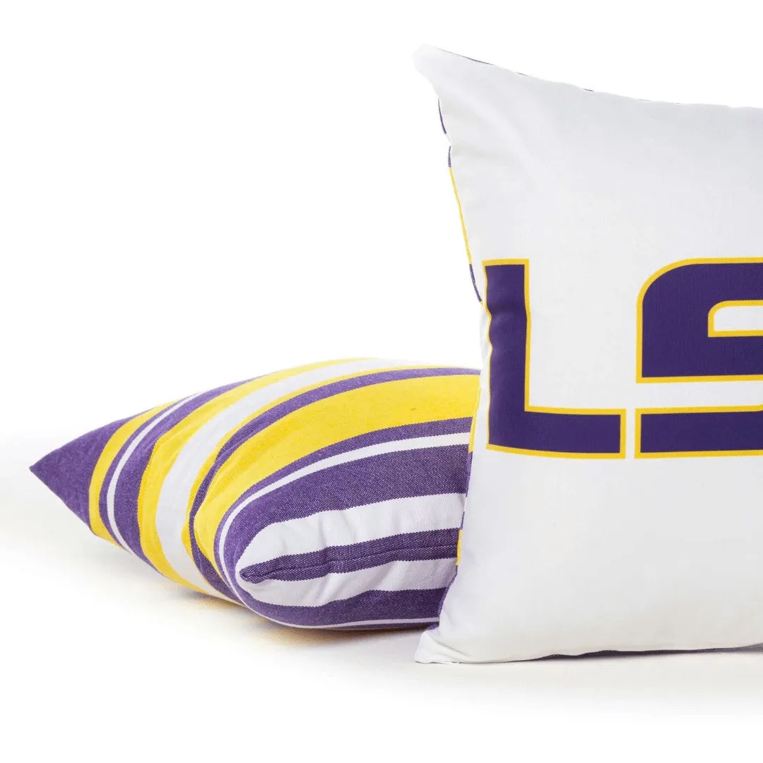 LSU Colors Throw Pillow Cover | LSU PILLOW