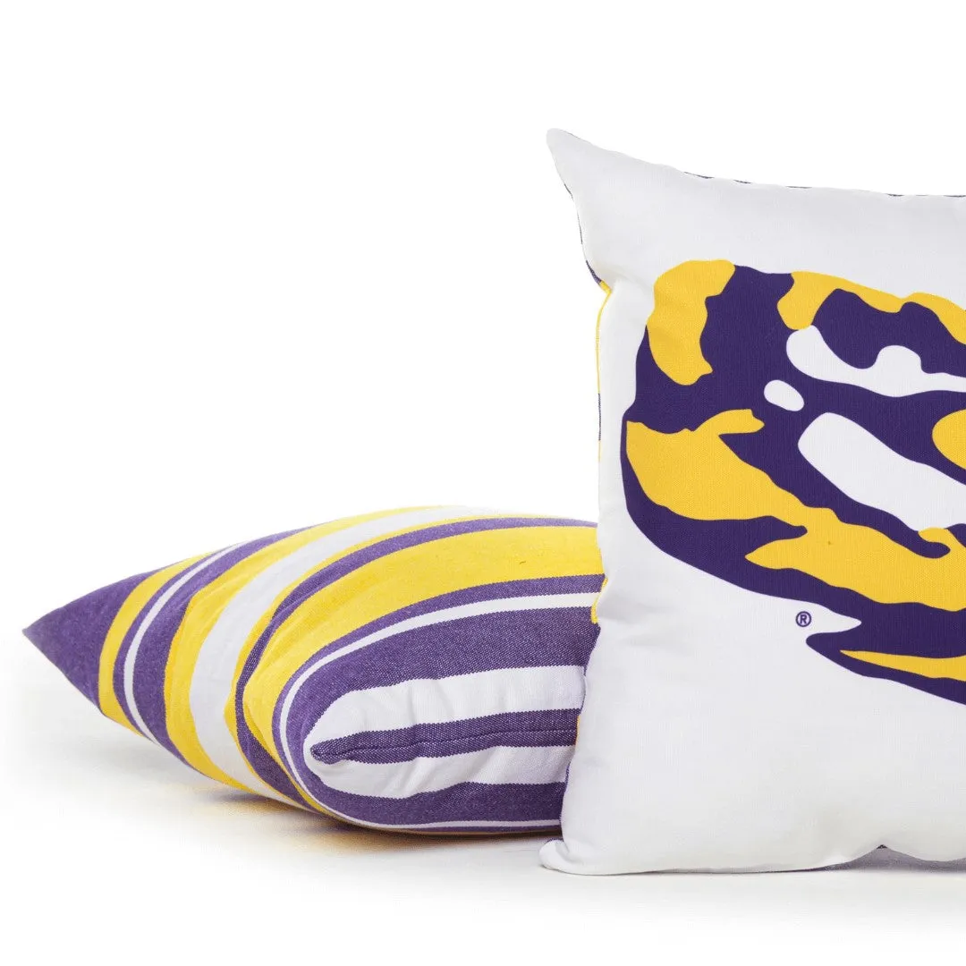 LSU Colors Throw Pillow Cover | LSU PILLOW