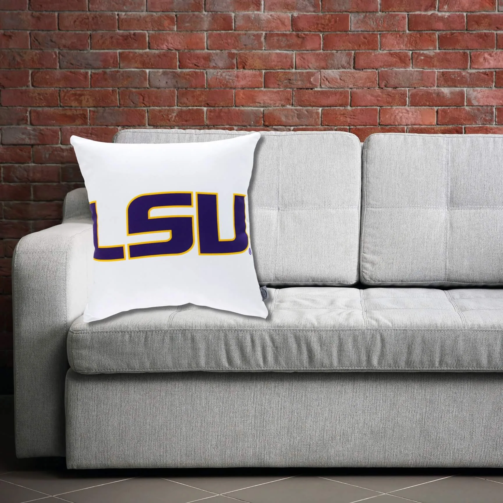 LSU Tigers Logo Throw Pillow Cover | LSU