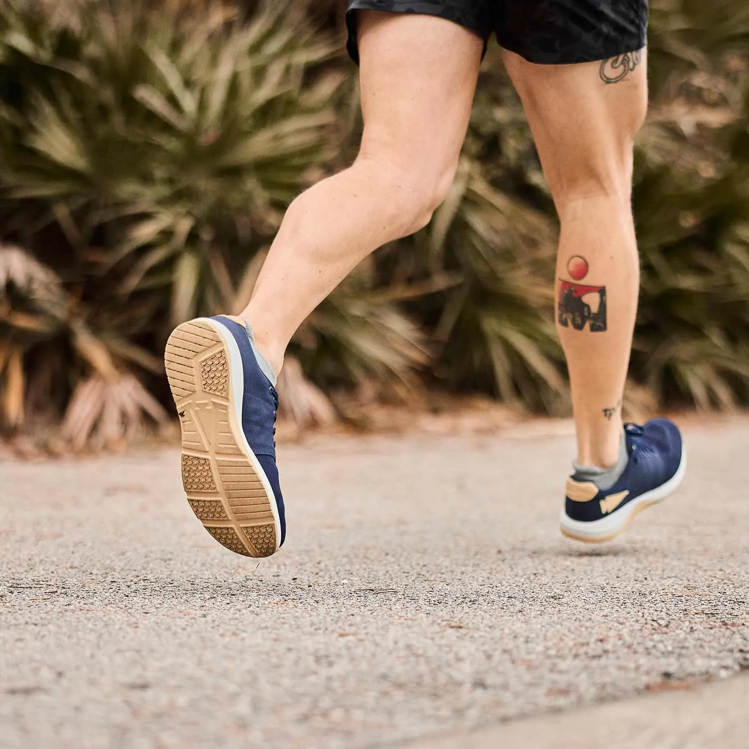 Men’s Ballistic Trainers - Navy   White   Gold W/ Gold Reflective Spearhead