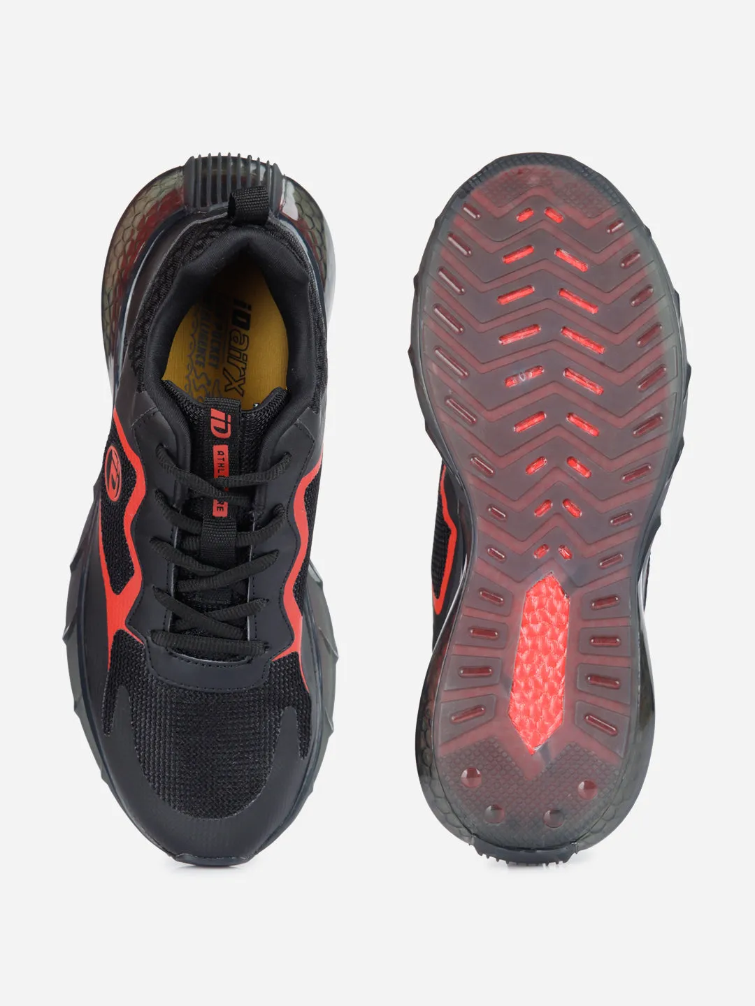 Men's Black Translucent Sole Sneaker (ID7515)