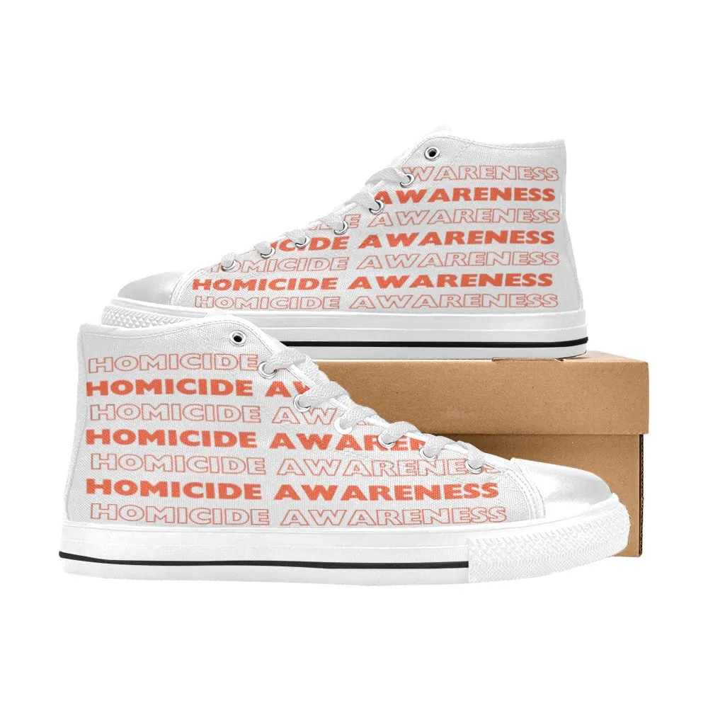 Men’s Homicide Awareness High-Top Canvas Shoes