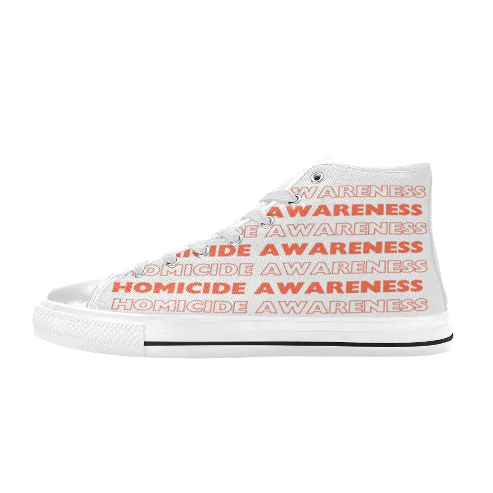 Men’s Homicide Awareness High-Top Canvas Shoes