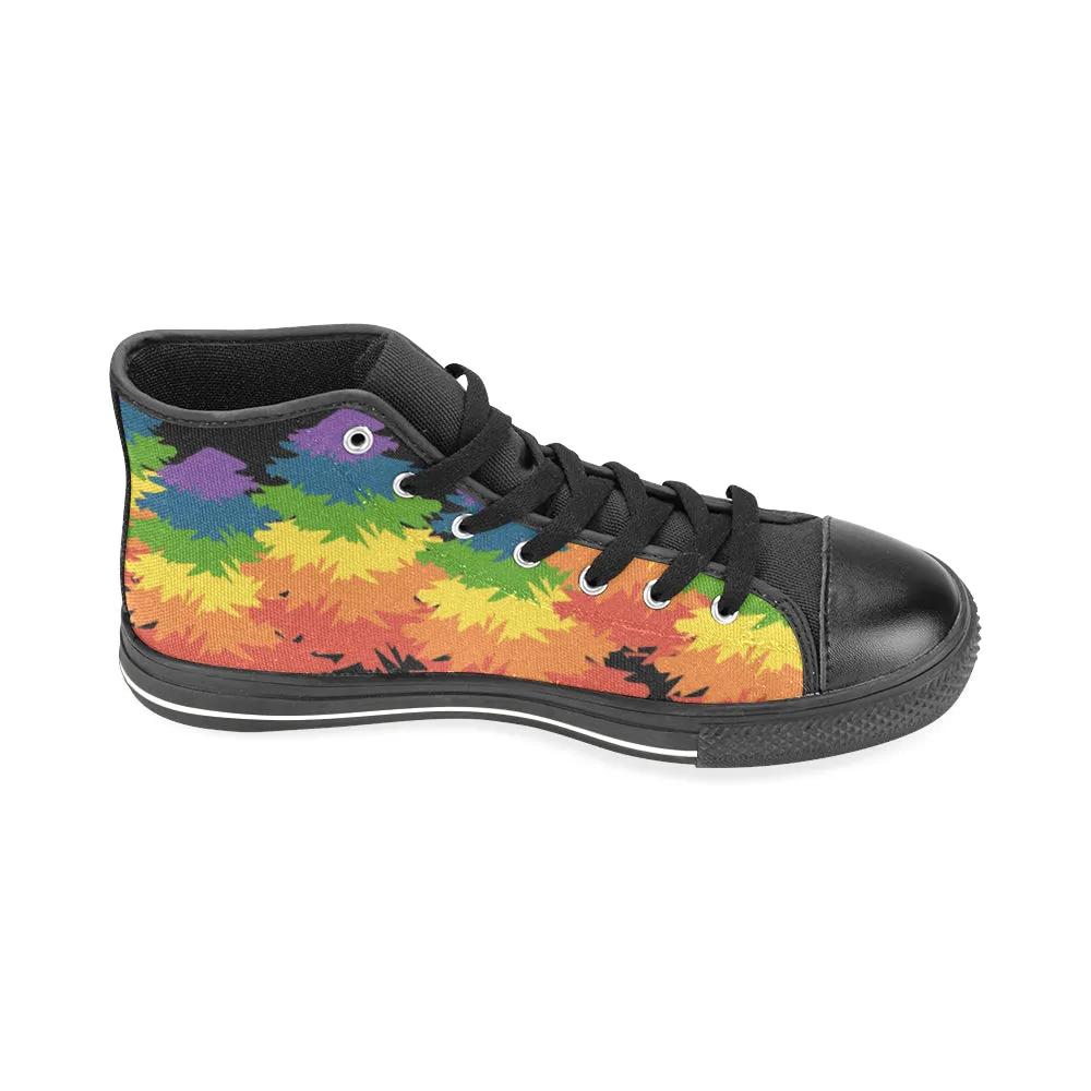 Men's Pride Christmas Print Big Size Canvas High Top Shoes