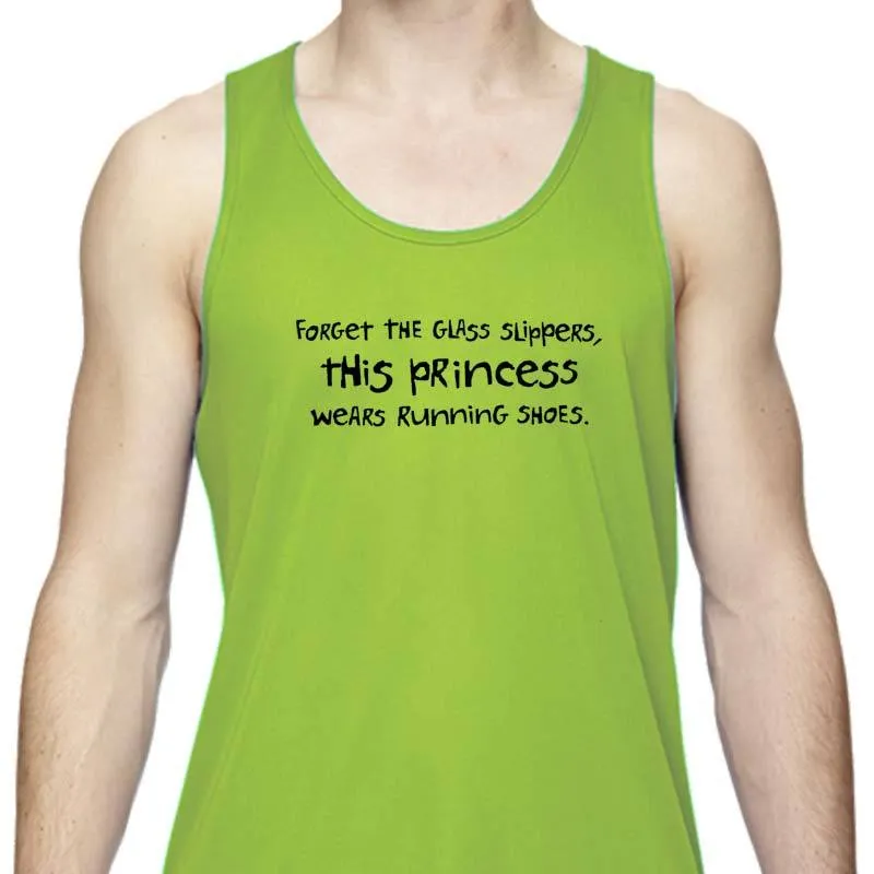 Men's Sports Tech Tank - "Forget The Glass Slippers.  This Princess Wears Running Shoes"