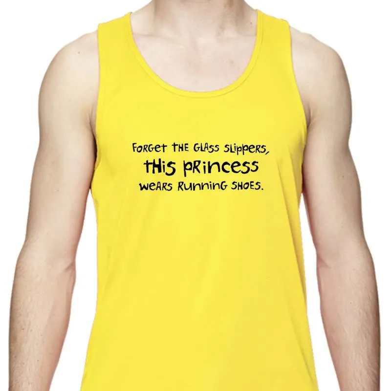 Men's Sports Tech Tank - "Forget The Glass Slippers.  This Princess Wears Running Shoes"