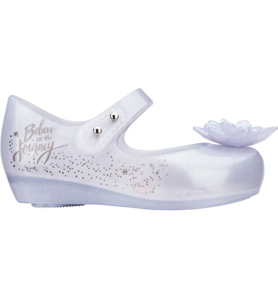 Mini Melissa 'Frozen' Ultra 25 Mary Jane Pearl White Glitter