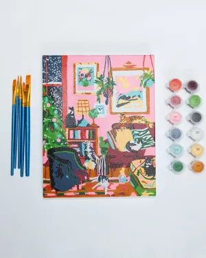 Mini Paint By Numbers - Cozy Cats Holiday