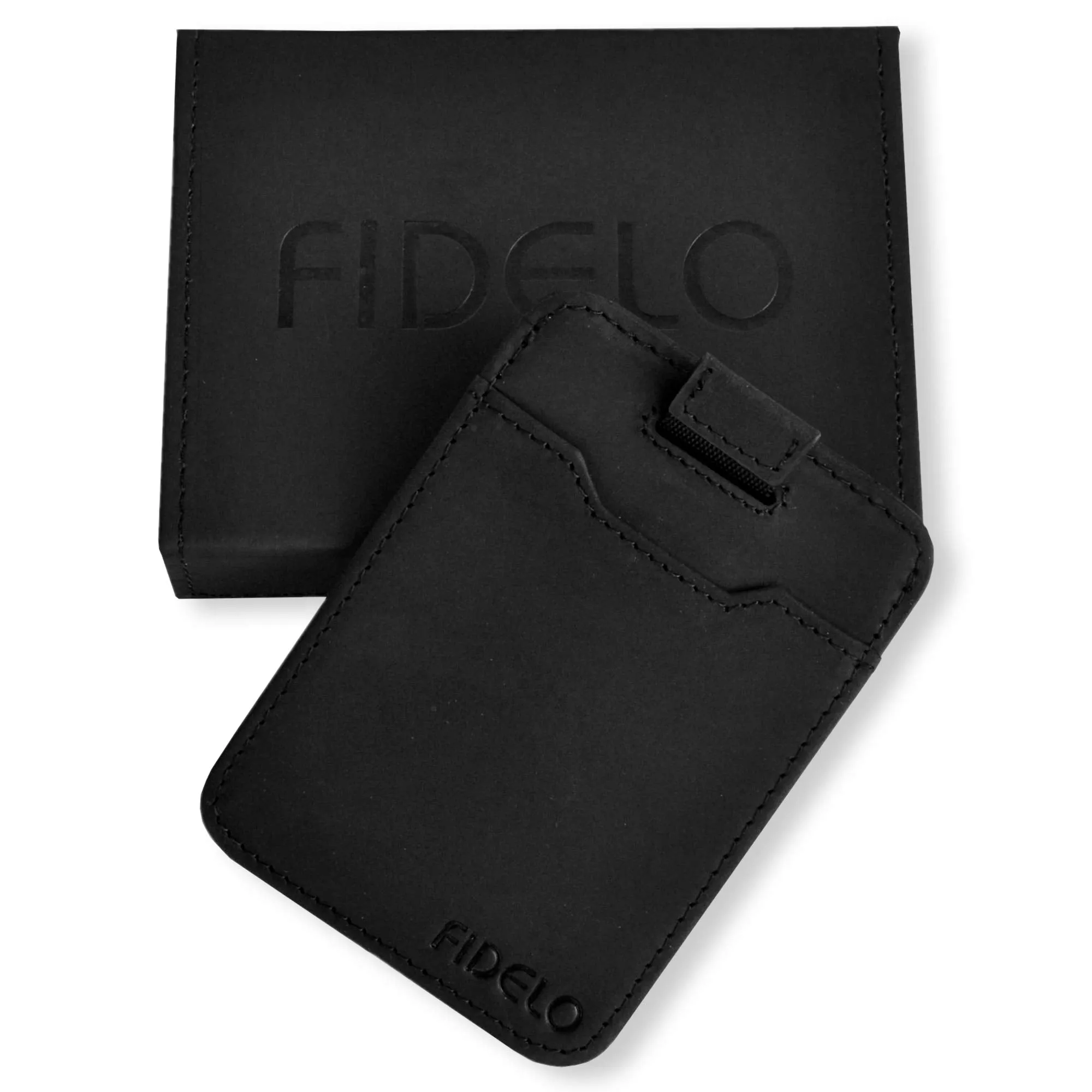 Minimalist Wallet Credit Card Holder  Fidelo Mens Slim Wallet - RFID Blocking   Top