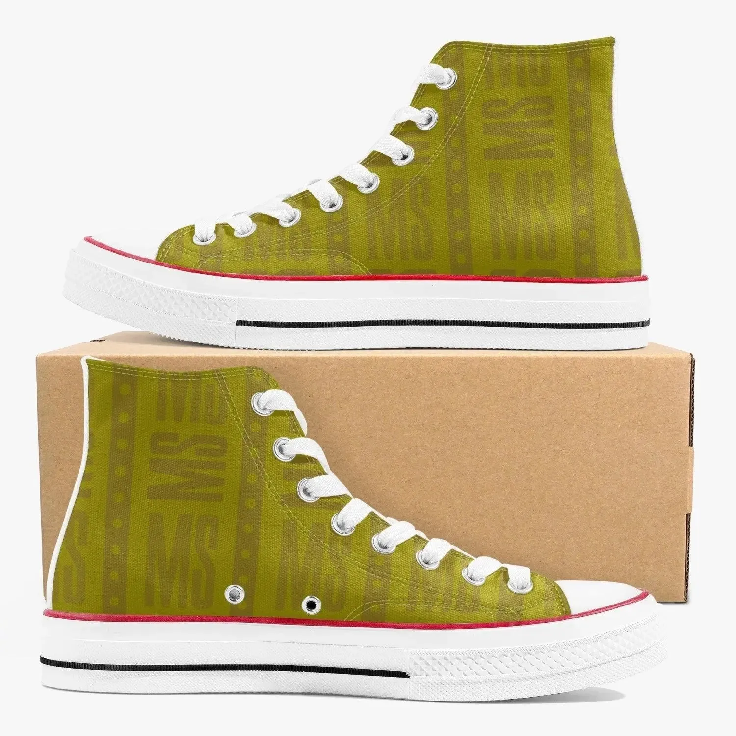 Misha High-Top Men Canvas Shoes - Yellow