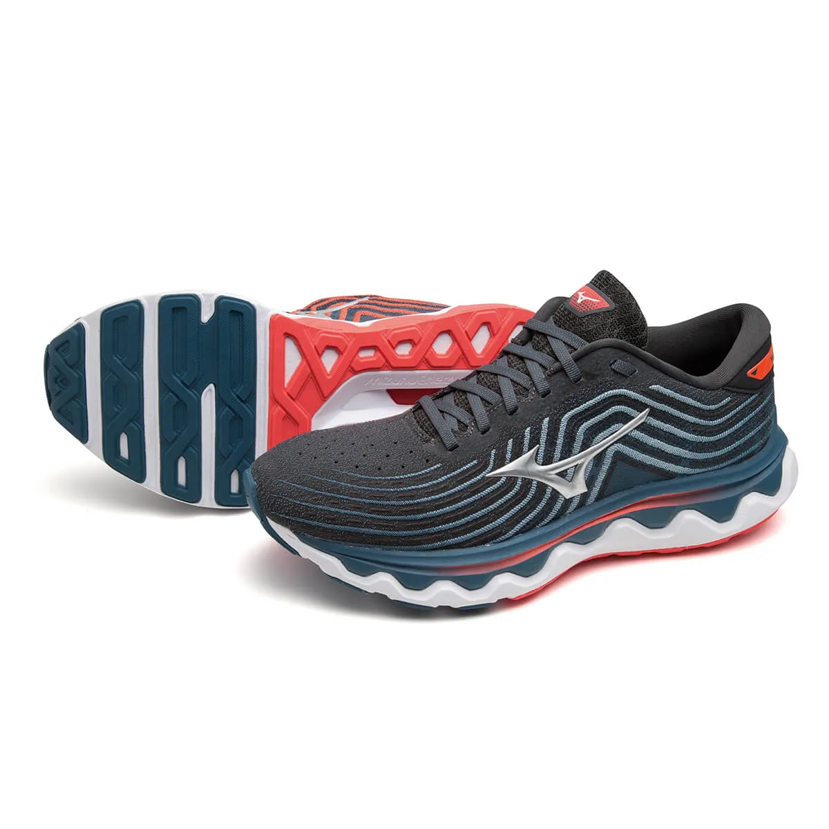 Mizuno Wave Horizon 6 Mens | Black Oyster/nimbus Cloud/soleil