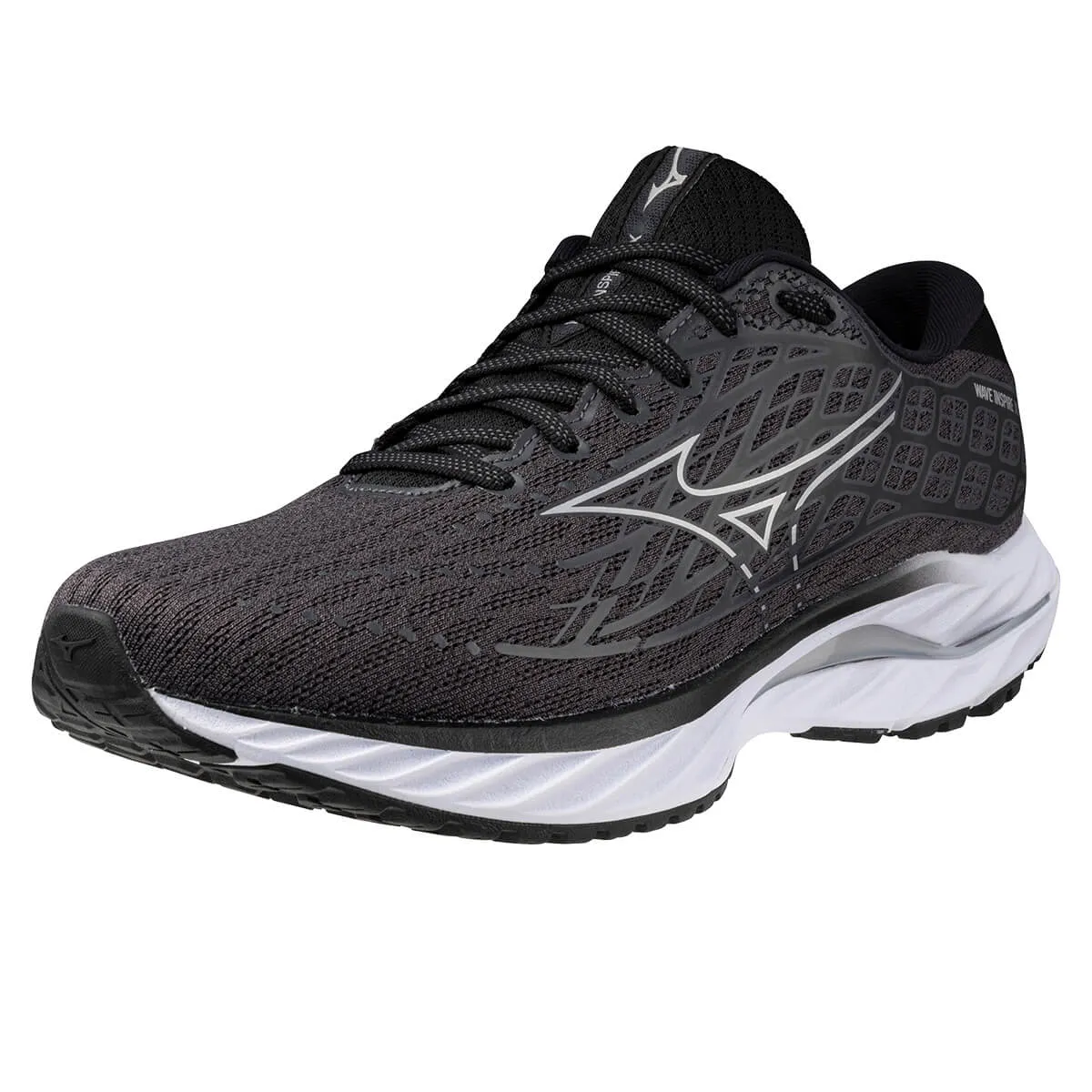 Mizuno Wave Inspire 20 Mens | Ebony/white/black