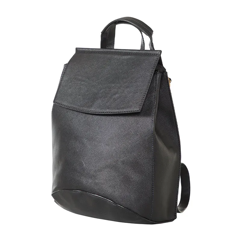 Mona B Convertible Daypack for Offices Schools and Colleges with Stylish Design for Women: Black