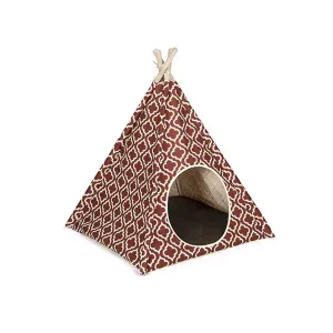 Moroccan Marsala Red Pet Teepee