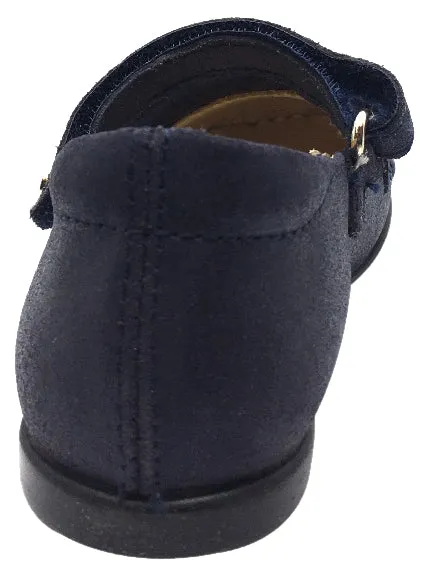 Naturino Girl's 9201 Navy Glitter Buckle Upper Classic Buckle Strap Mary Jane Flats