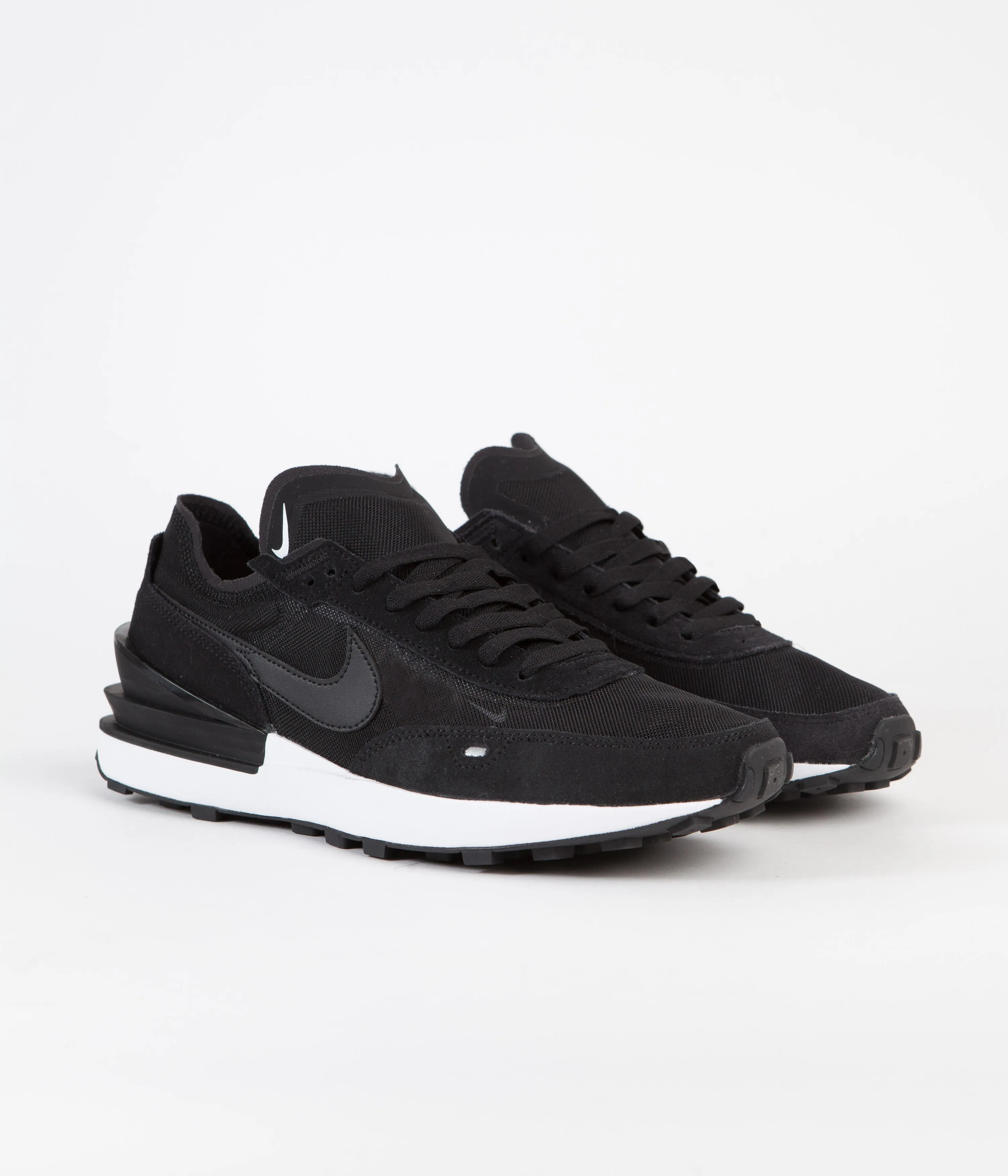 Nike Waffle One Shoes - Black / Black - White - Orange