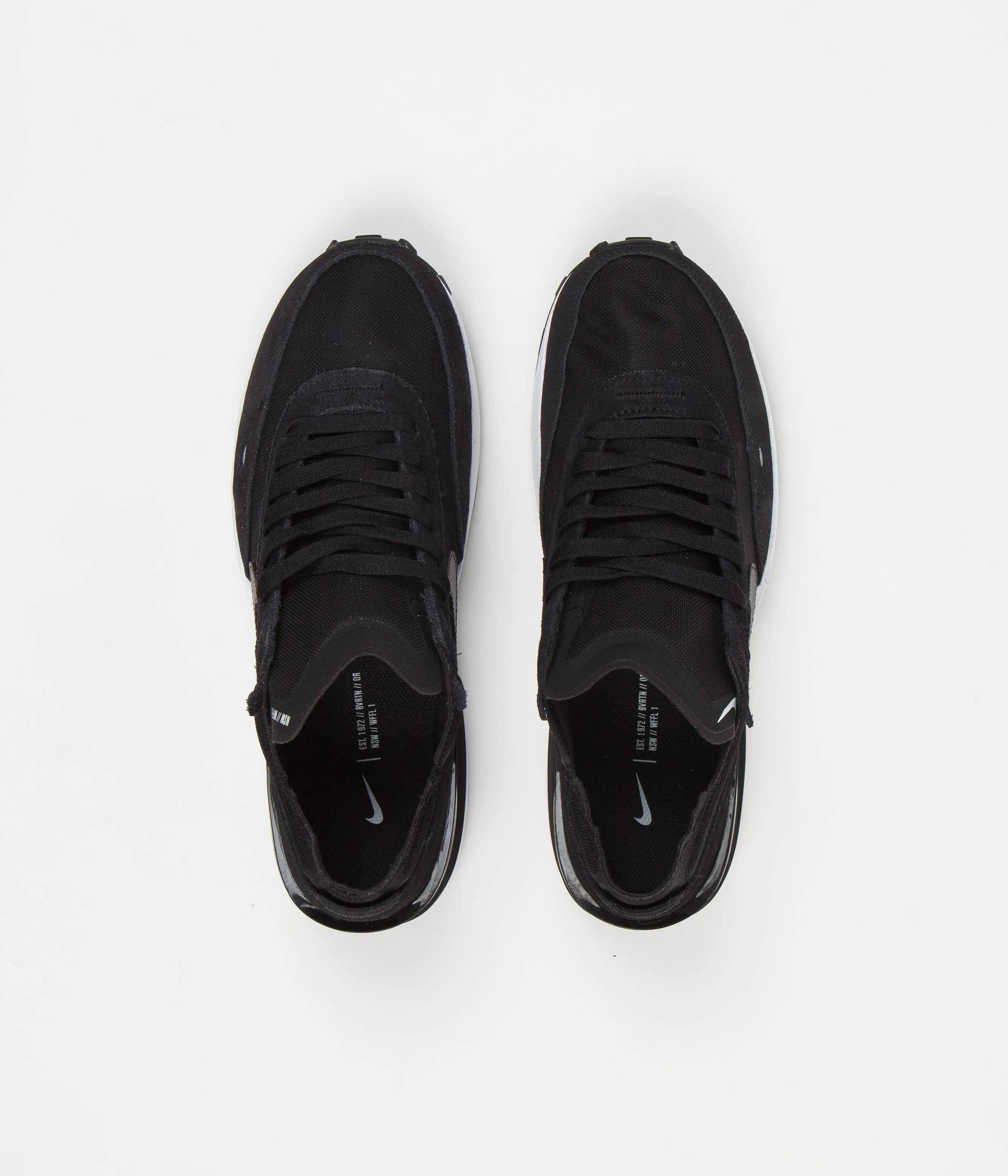 Nike Waffle One Shoes - Black / Black - White - Orange