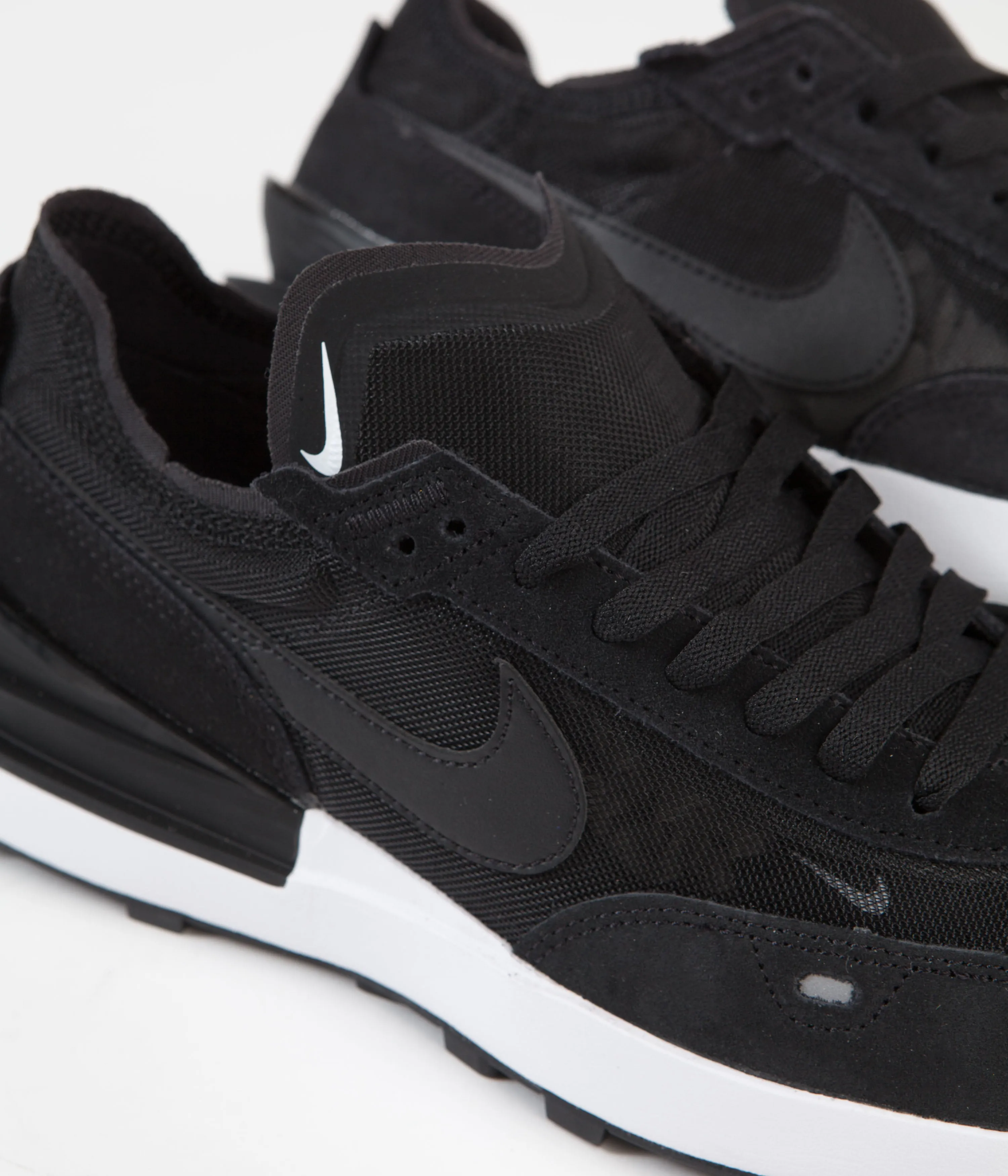 Nike Waffle One Shoes - Black / Black - White - Orange