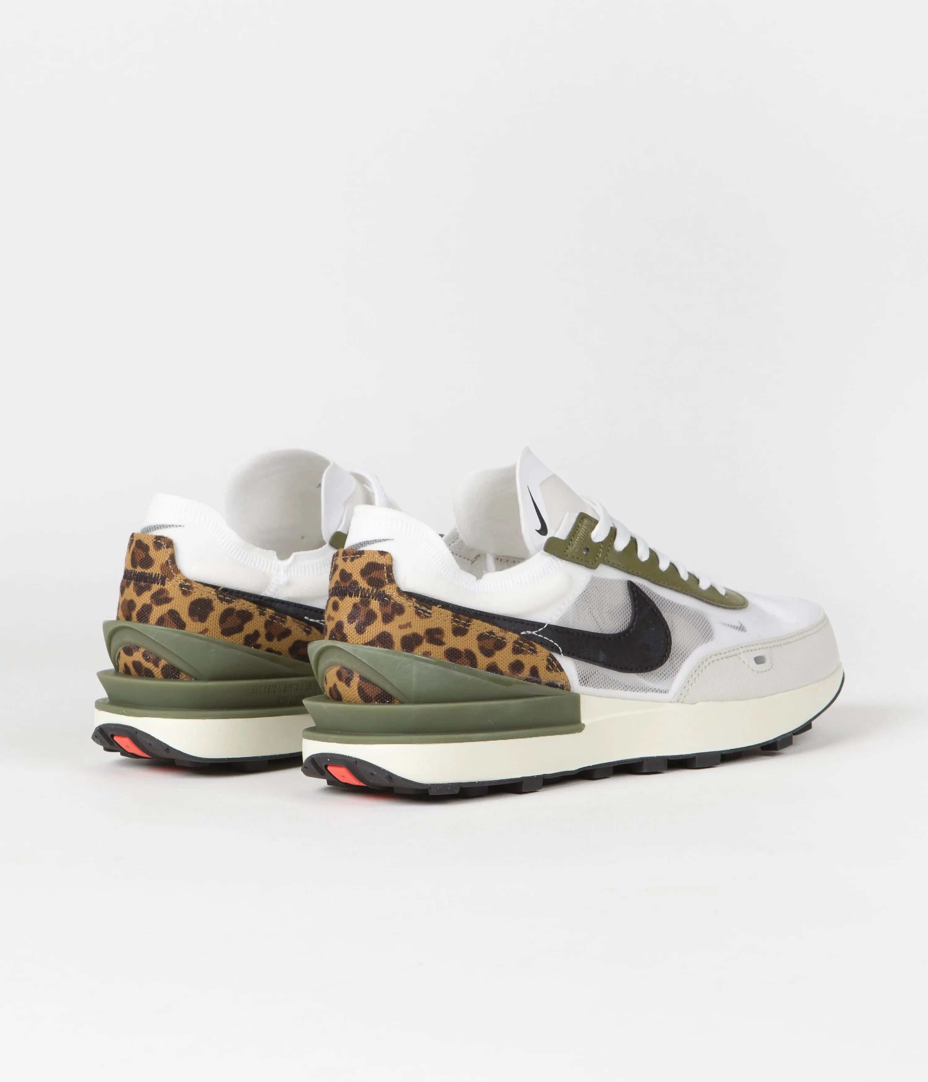 Nike Waffle One Shoes - White / Black - Coconut Milk - Rough Green