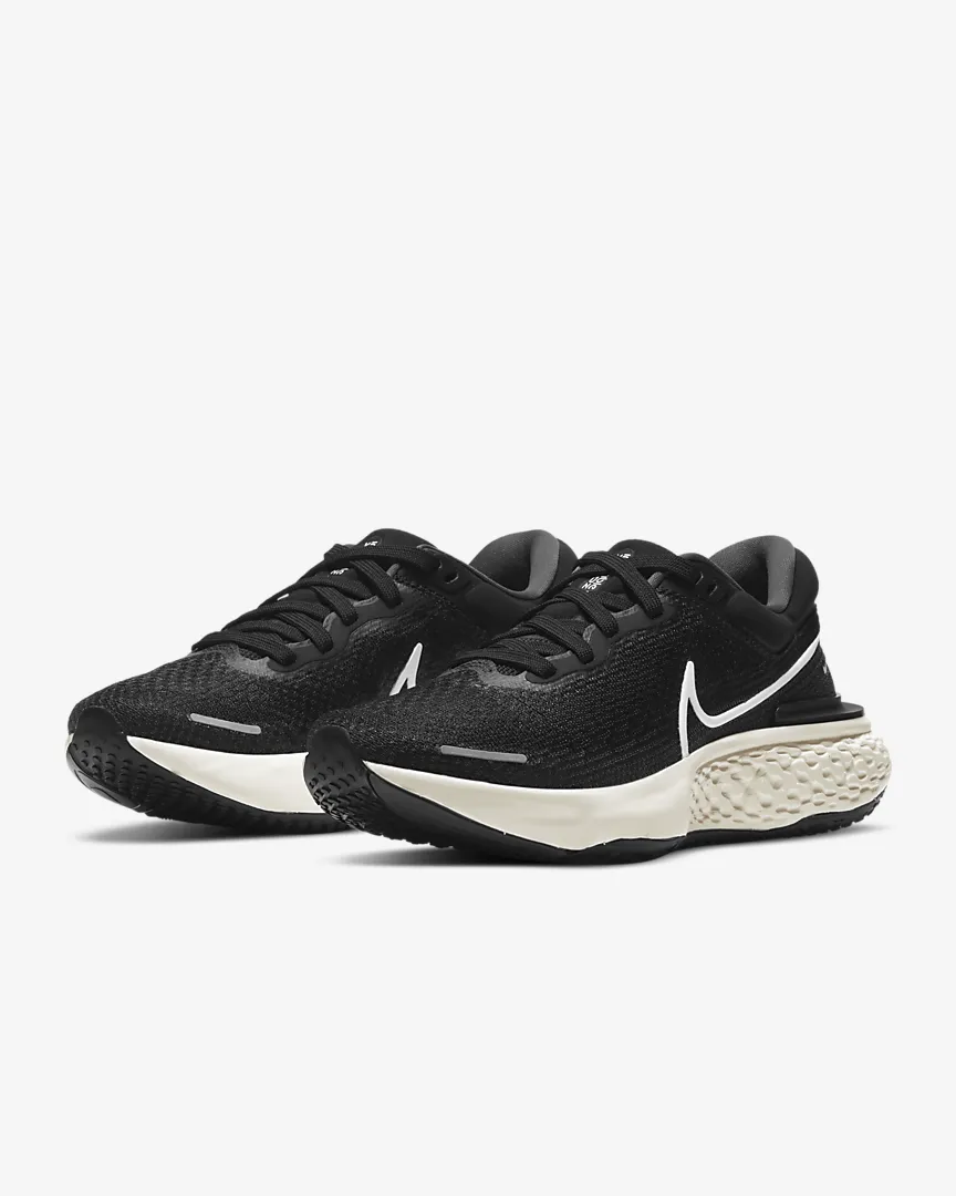 Nike Womens ZoomX Invincible Run Flyknit Sports Running Sneaker Shoes - Black/White-Iron Grey