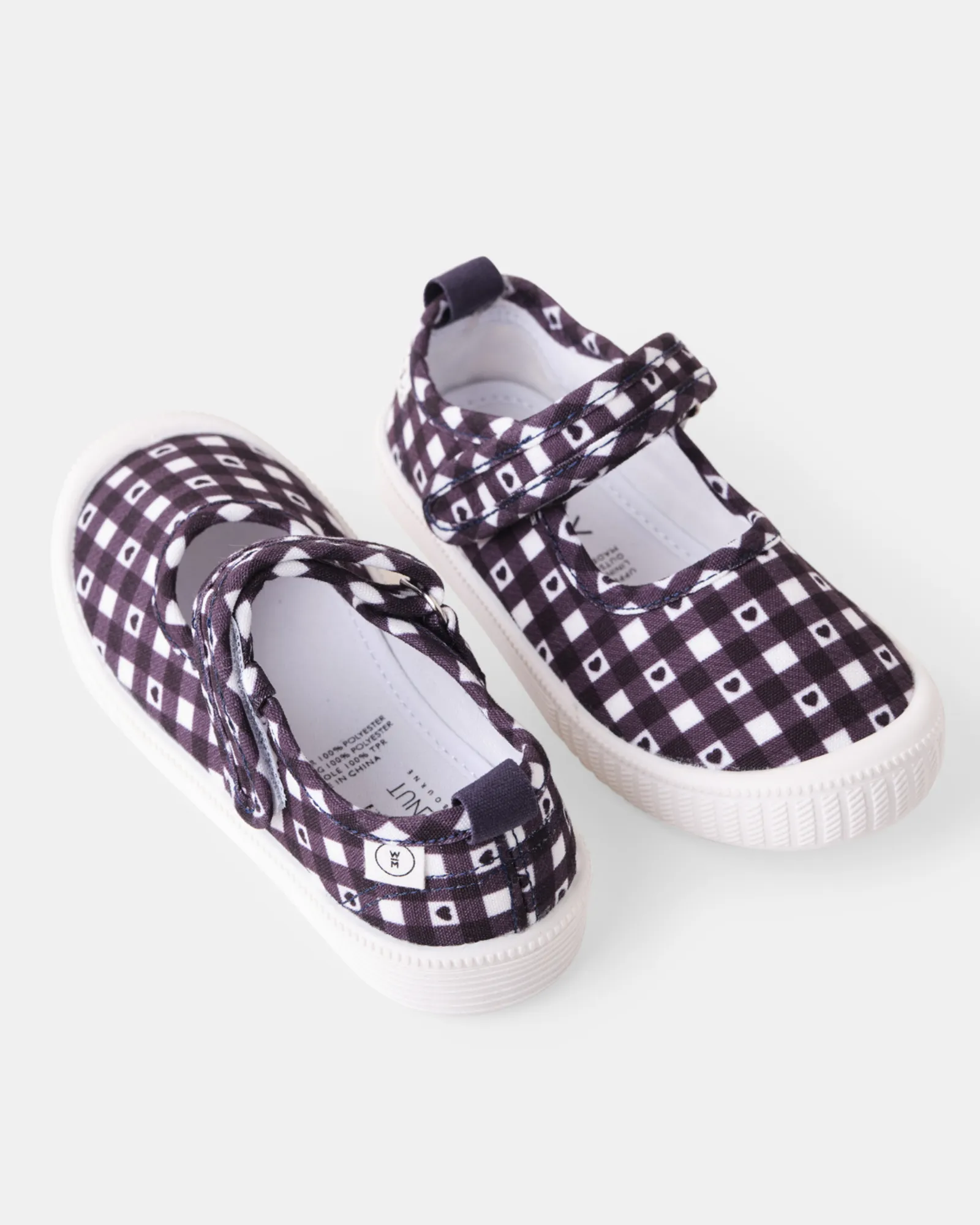 Play Mary Jane Canvas - Navy Check