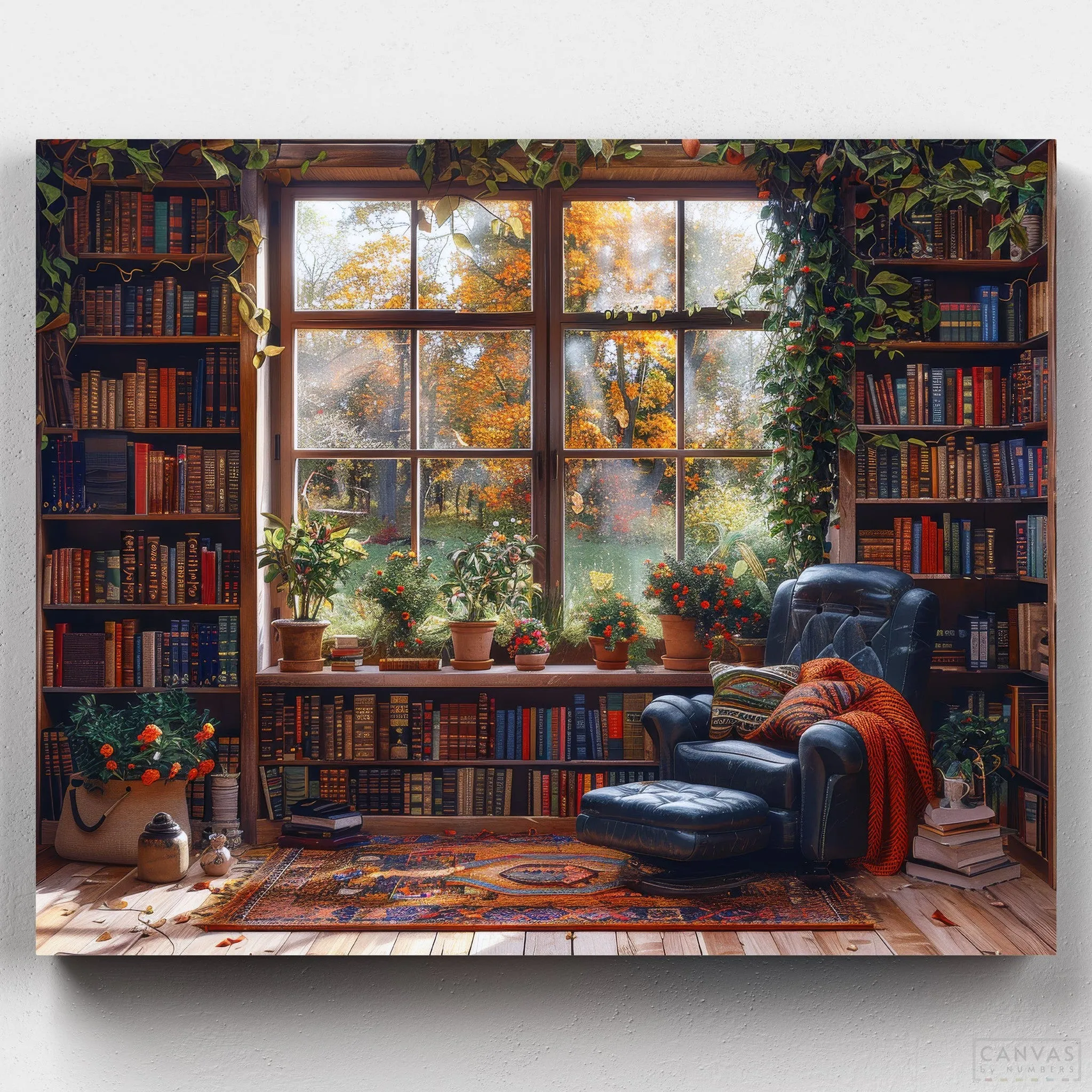 Quiet Library Corner - Paint by Numbers