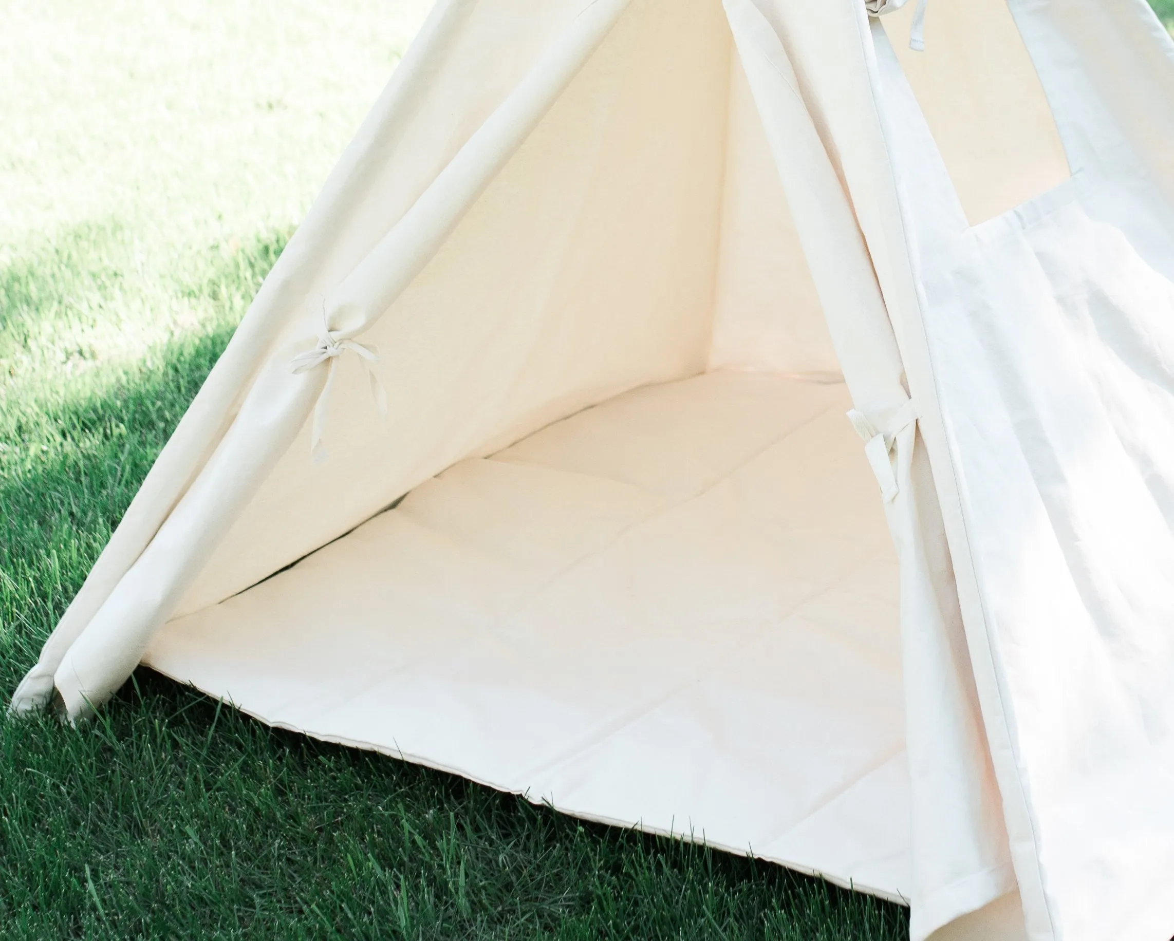 Quilted Canvas Teepee Mat, Many Colors Available, Including Organic