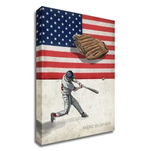 "American Sports: Baseball 1" by GraphINC, Print on Canvas, Ready to Hang