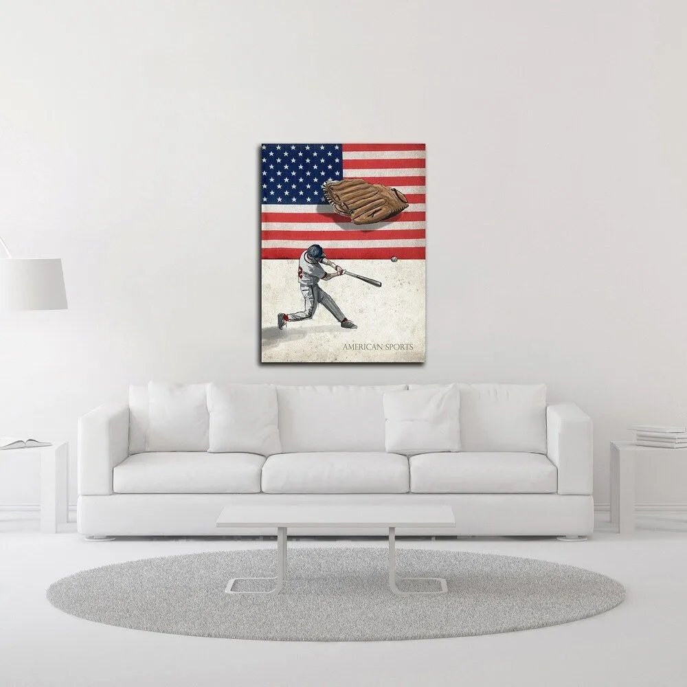 "American Sports: Baseball 1" by GraphINC, Print on Canvas, Ready to Hang