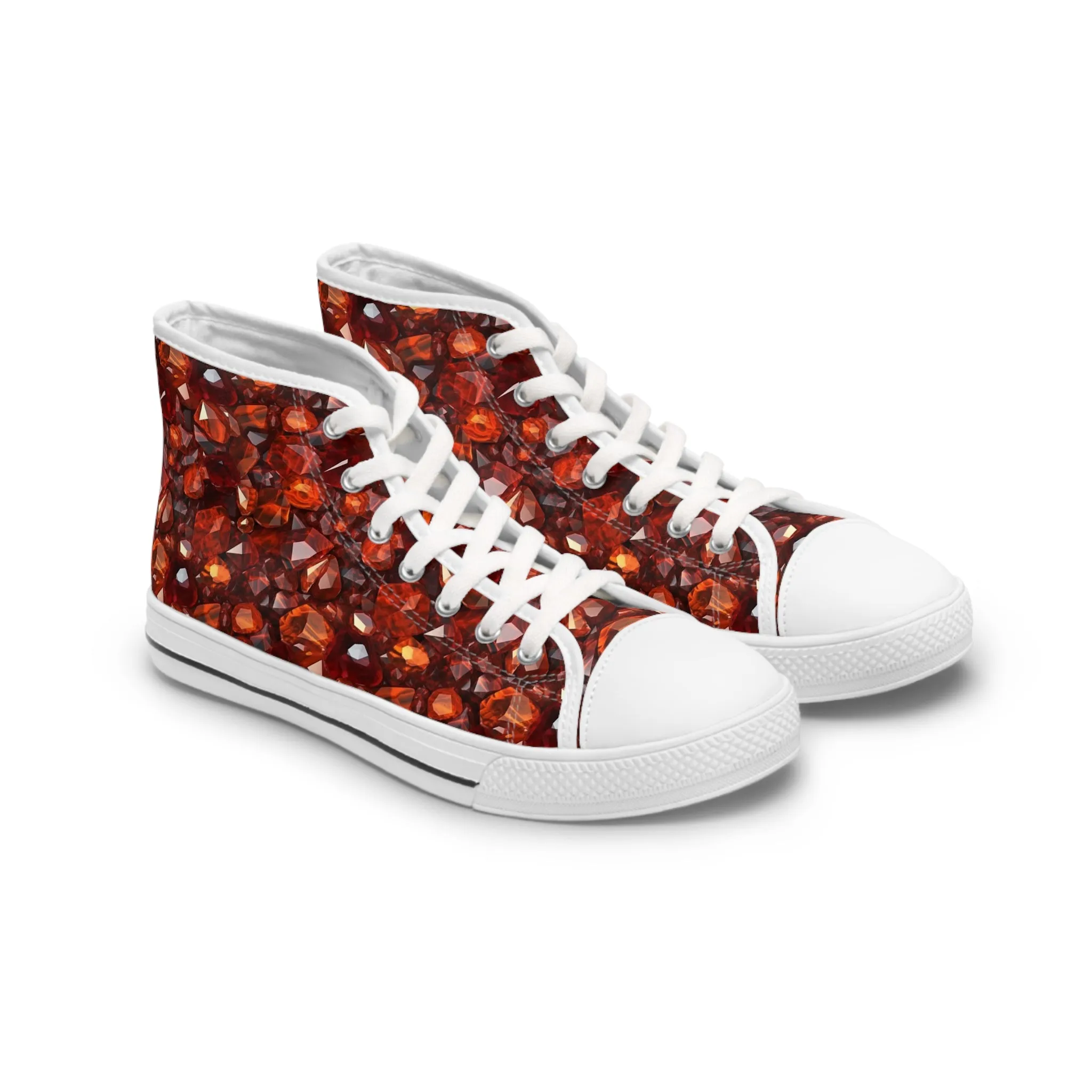 Red Gems Women's High Top Sneakers