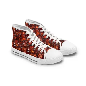 Red Gems Women's High Top Sneakers