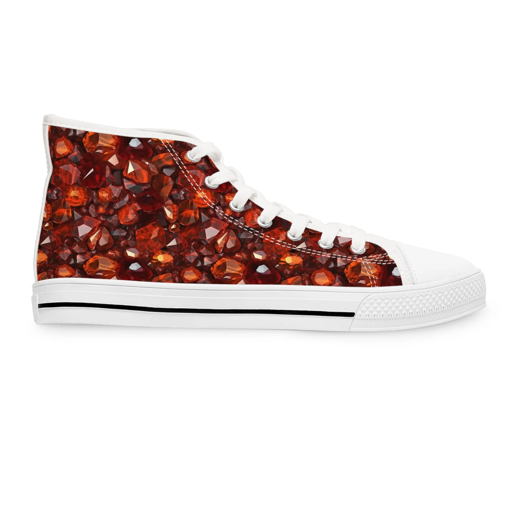 Red Gems Women's High Top Sneakers