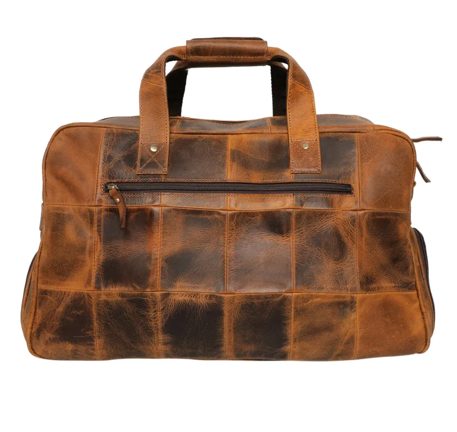 RusticTown John Leather Travel Duffle Bag