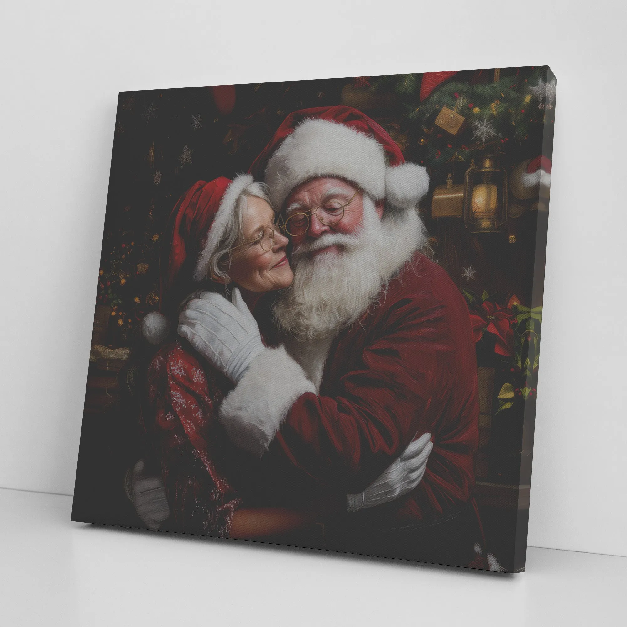 Santa and Mrs. Claus Art Print: A Heartwarming Farewell