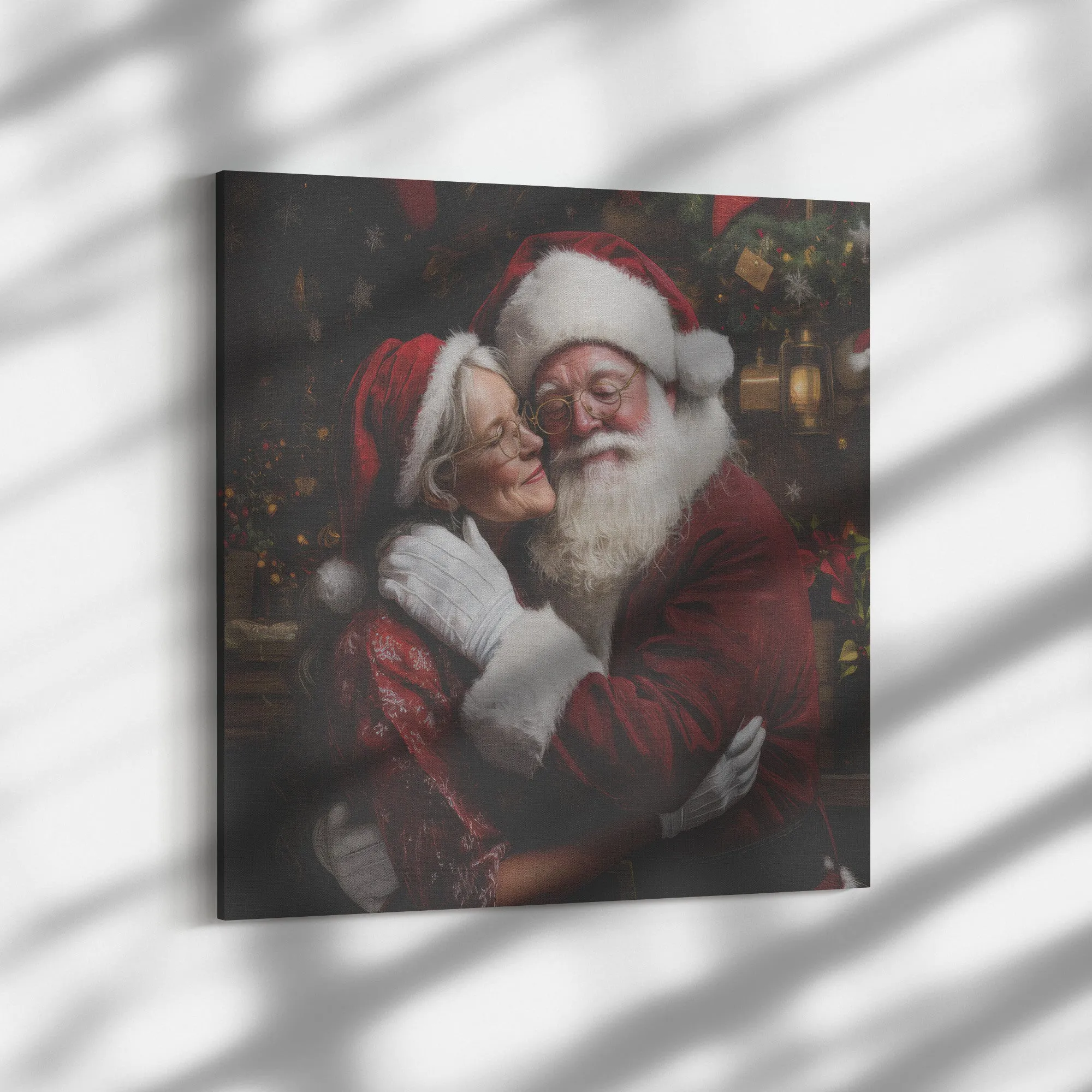 Santa and Mrs. Claus Art Print: A Heartwarming Farewell