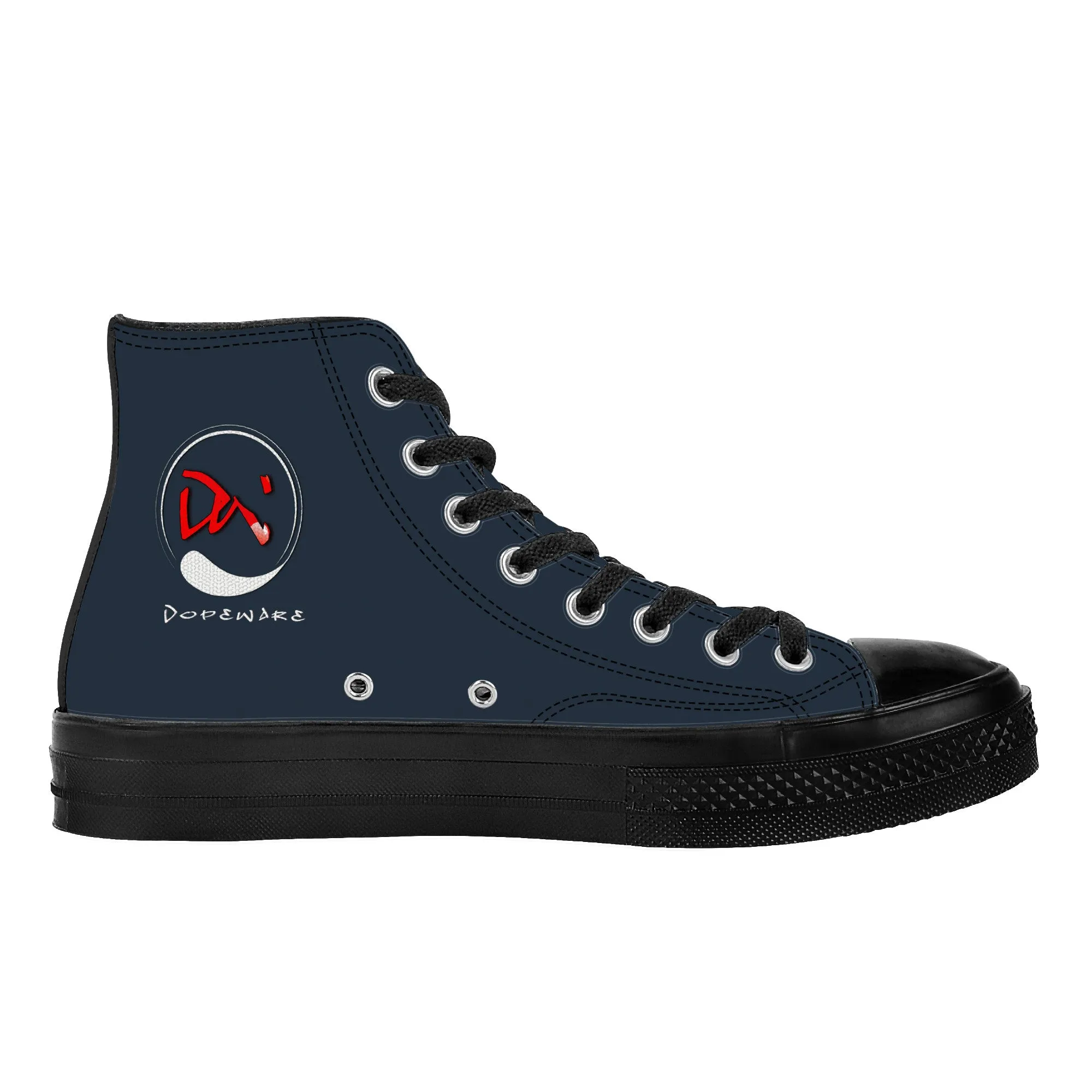 SF_D71 High Top Canvas Shoes - Black