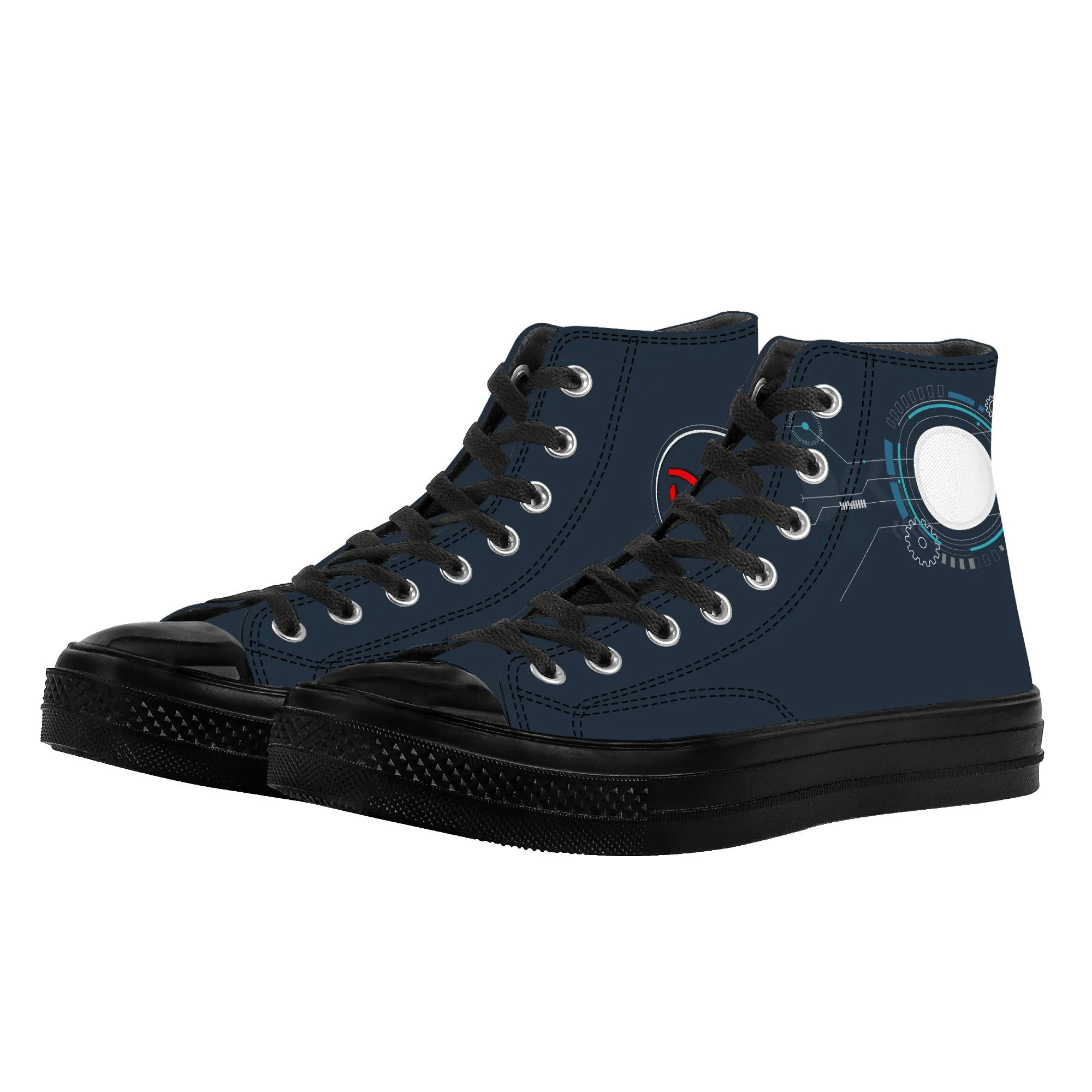 SF_D71 High Top Canvas Shoes - Black