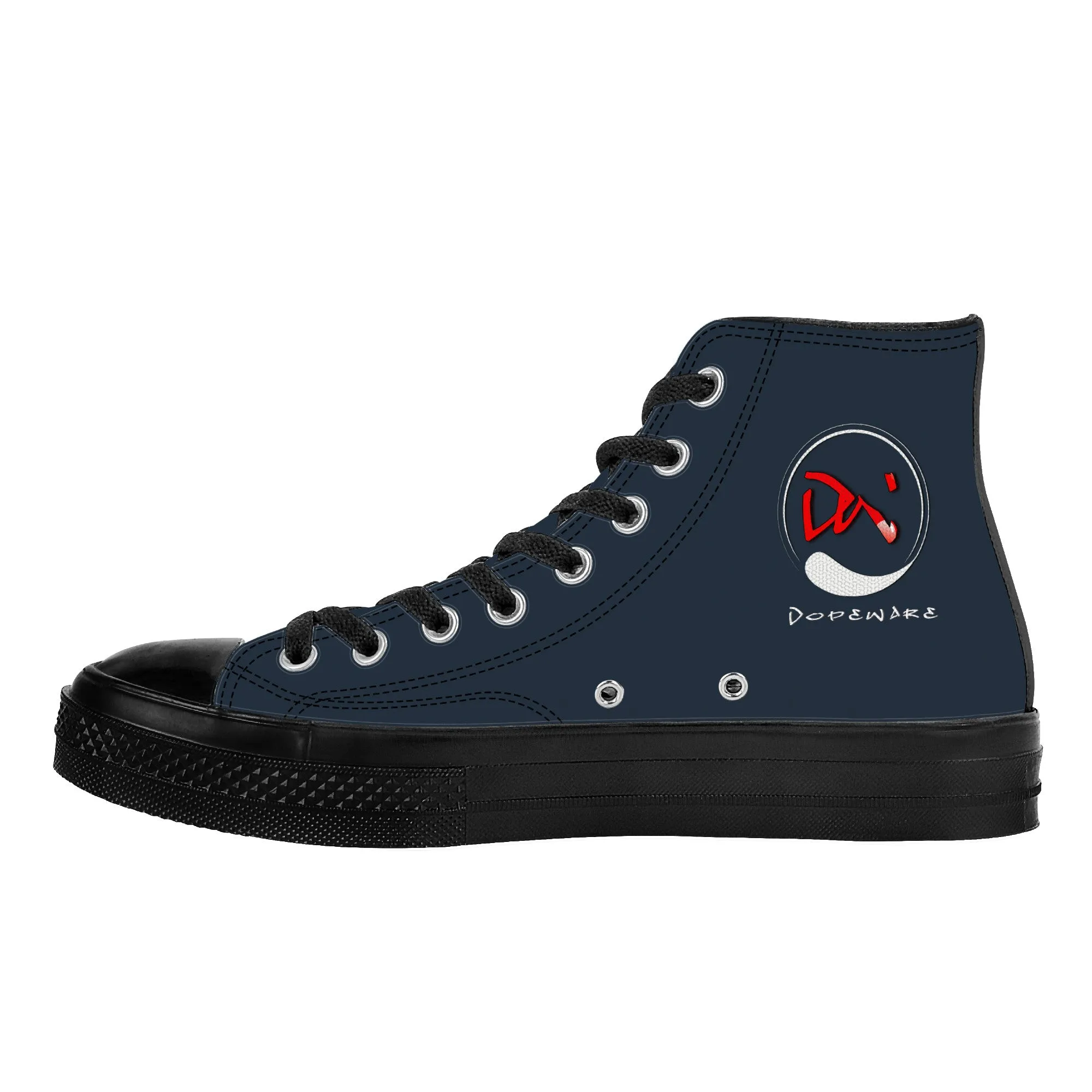 SF_D71 High Top Canvas Shoes - Black