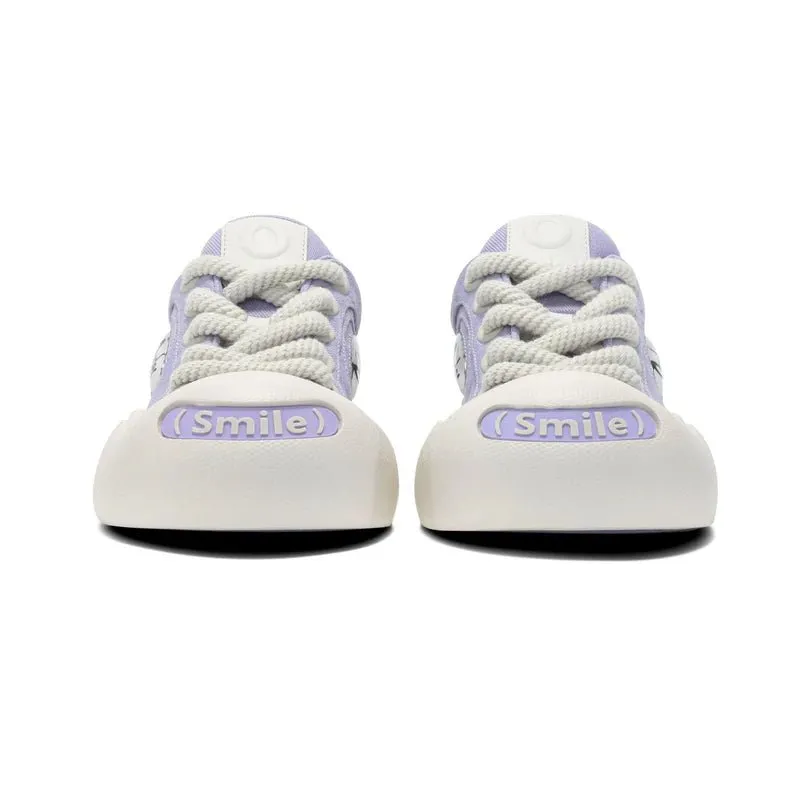 Smile Amethyst Canvas Shoes