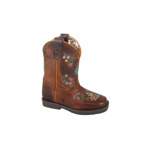 Smoky Mountain Kid's Floralie Square Toe Western Brown Boots