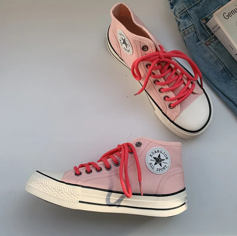 Spring Versatile Big Toe Korean Style Canvas Shoes