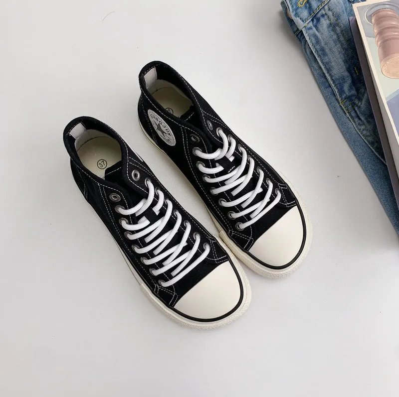 Spring Versatile Big Toe Korean Style Canvas Shoes