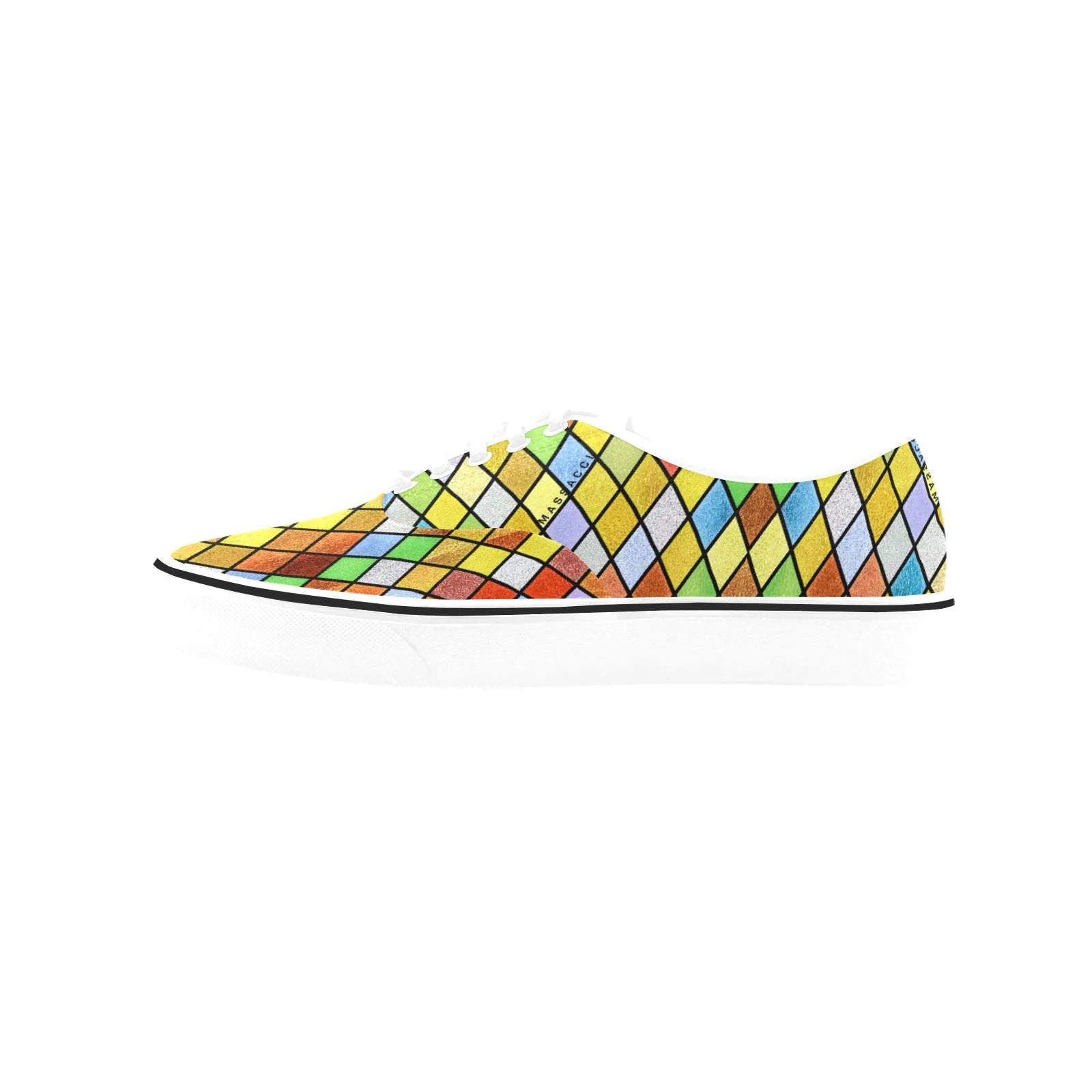 Stained Glass, Men's Classic Canvas Low Top Sneakers